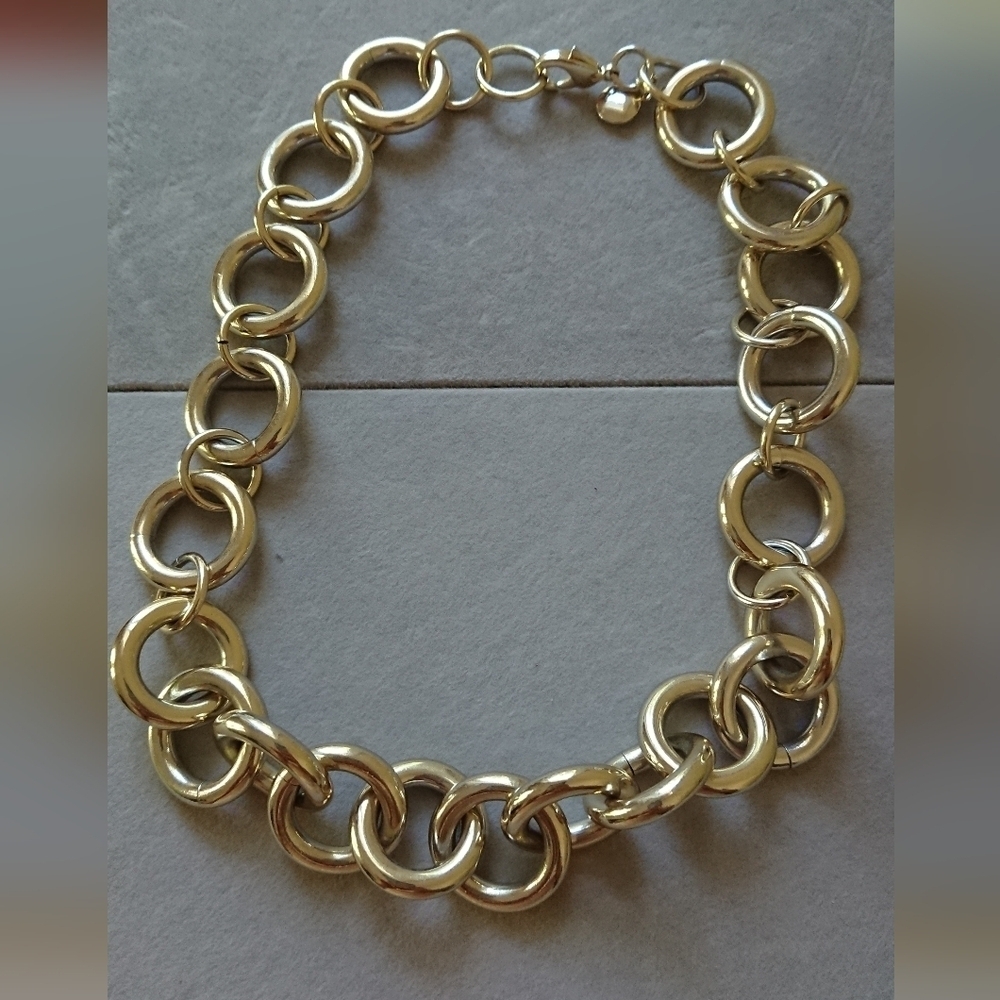 J. Crew stunning Chunky Gold Tone Chain Link Statement Necklace